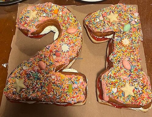 vegan 21st birthday donut at Go Nuts on Donuts in Christchurch