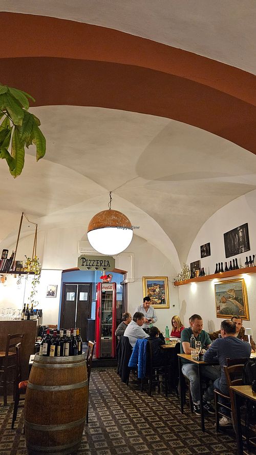 The venue is small, but charming at Giaca Ristorante Pizzeria in Catania