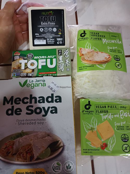 They also have plenty of options for cheese, mayo, tofu, etc. Some purchases at Supermercado Veggy in San Ramon