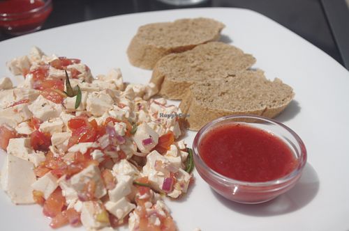 Scrambled tofu at Dodo Bon Pan Cafe in Panama City