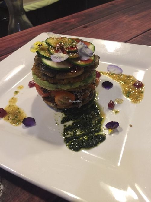 Vegan timbal.  This delicious plate is one of the many "out of the menu delights".  Just ask the chef to prepare it. at Dodo Bon Pan Cafe in Panama City