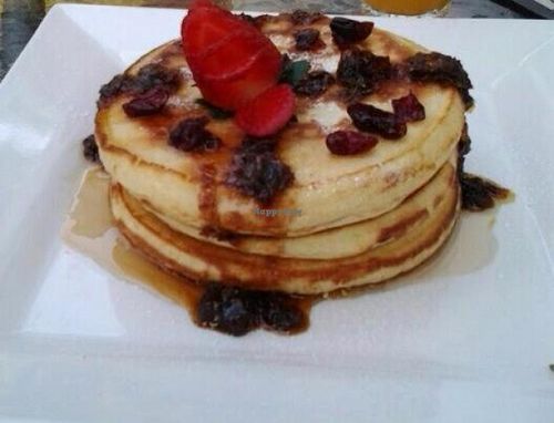 Delicious Vegan Pancakes.  A MUST to try. at Dodo Bon Pan Cafe in Panama City