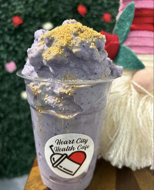 One of the many choices for a vegan shake   at Heart City Health Cafe  in Framingham