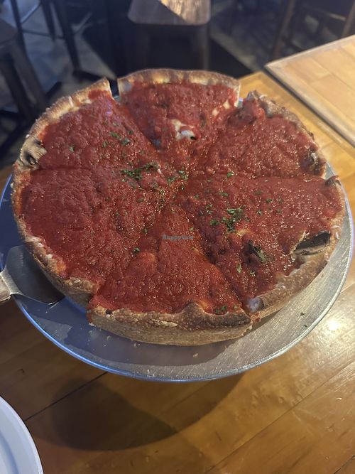 Deep dish vegan   at The Warehouse in Chicago