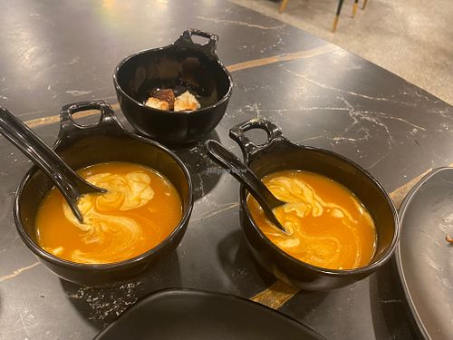 Cream of Tomato Soup at Thirupathi Bhimas - Yelahanka in Karnataka