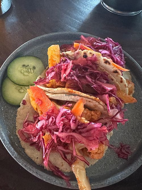 Cauliflower tacos at Restaurante Costa Brava in Troncones