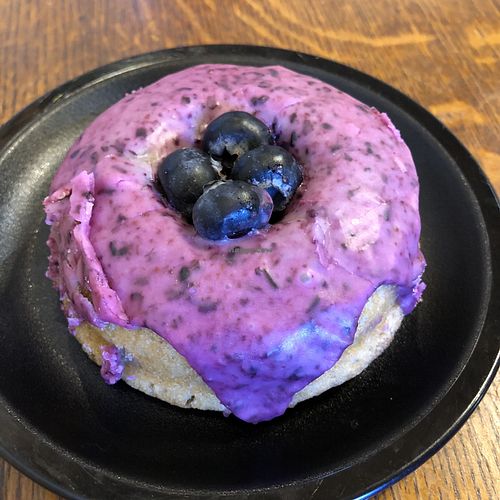Blueberry vanilla donut at LUNCH Cafe and Eatery in Fairbanks
