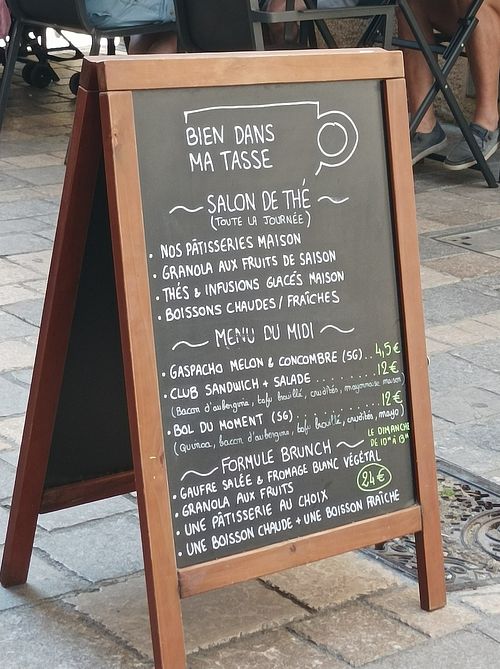 Menu du jour at  Bien Dans Ma Tasse in Pau