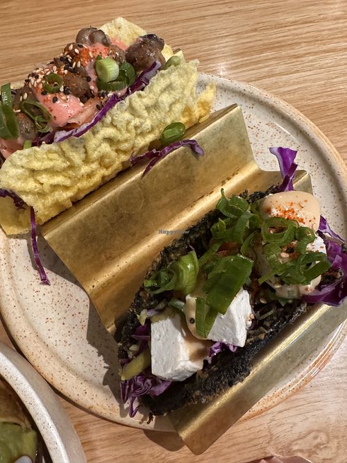 Mushroom and tofu Tortillas   at Cheeky Poke Bar  in West End