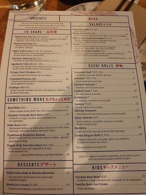  at Roku Den in Torquay