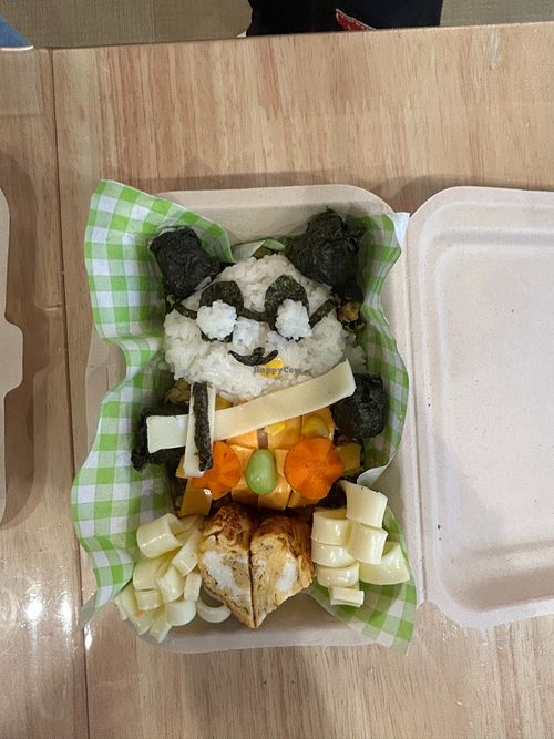 The character bento isn’t vegan, but we can make a vegetarian version! 🍱✨ at Bub Activity Center - Asakusa in Tokyo