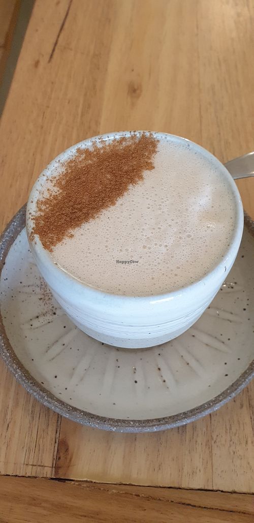 Vegan chai (captain spice) - all drink bases are vegan at Pollen in Kyneton