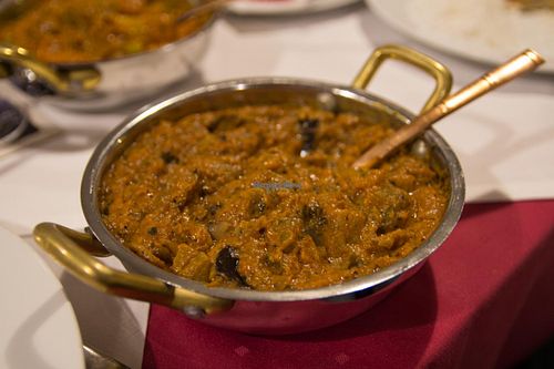 No. 701 Bengen Barta (grilled eggplant with herbs, onions, ginger, and garlic) at Welcome in Kleinblittersdorf