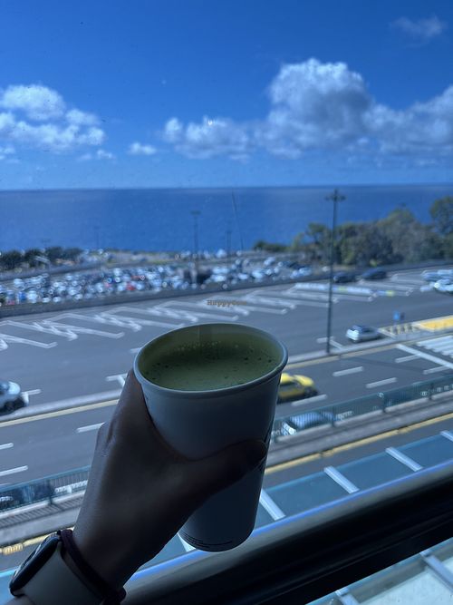 Vegan matcha at the airport   at FNC - Starbucks in Santa Cruz Madeira