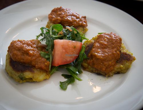 Vegan starter - pakora  at Lentil as Anything - Preston in Preston