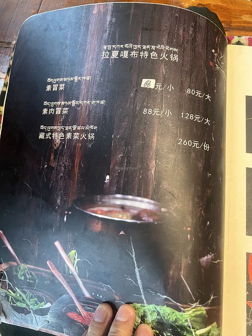 Menu  at Lhasa Karpo @ Lashagabu Coffee Vegetarian Restaurant and Bar in Tibet