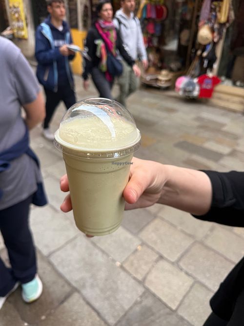 Pistachio shake at Gelato Fantasy Rialto in Venice