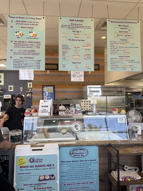 Menus   at Ululani's Hawaiian Shave Ice  in Wailuku