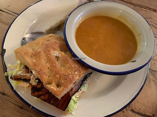 BLT & soup of the day at Foodstory Cafe in Aberdeen