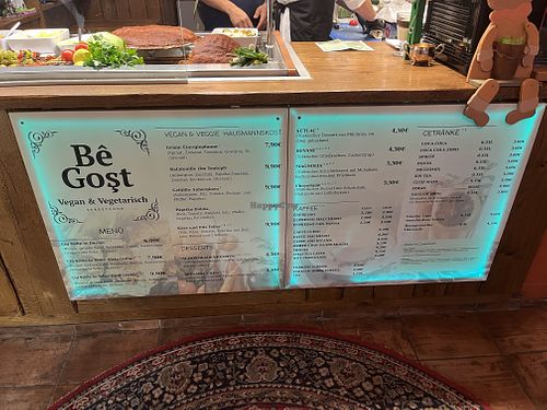 menu  at Be Gost in Jena
