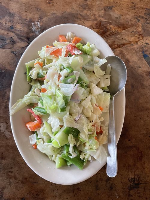 Ginataang Vegie (mixed vegies with coconut milk)  at 7th Heaven's Cafe in Banaue
