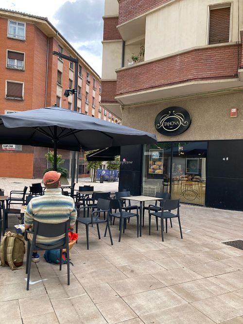 The front terras  at Tahona in Pamplona