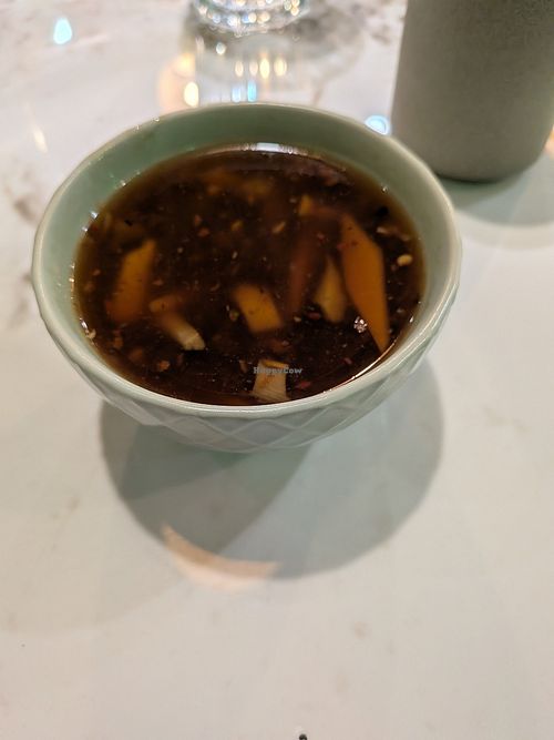 Hot and sour soup at Veggie Life in Kirkland