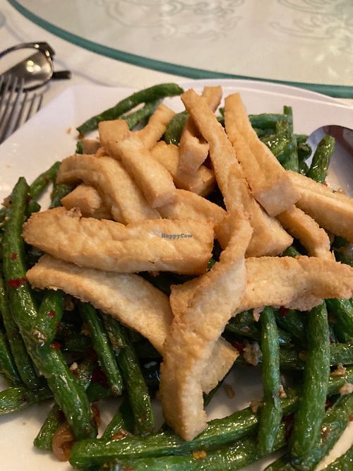 Green beans with tofu added at Noble House  in Hudson