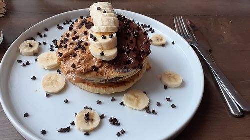 Nutella peanut and banana pancakes at Sunday Coffee & Kitchen in Newcastle Upon Tyne