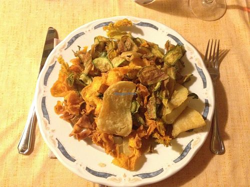 Fried vegetables. Tastes really good! at La Posteria Ristorante Pizzeria in Viareggio