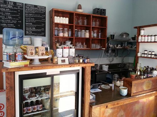 juice bar at Kotuku Elixir Bar and Superfood Store in Santa Barbara