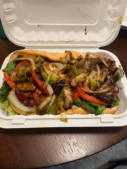 Roasted veggie sub! at Yellow Bun & Chocolate Kitchen  in Temple Hills