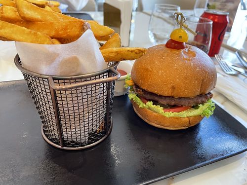 Vegan burger (labeled)   at Sarabeth's  in Abu Dhabi