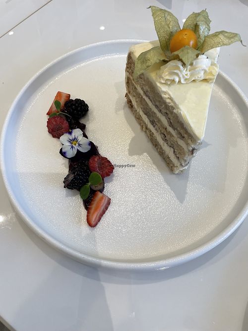 Vegan cake (labeled)  at Sarabeth's  in Abu Dhabi