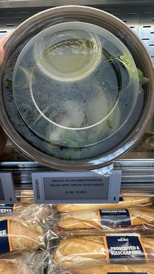 Salad with green vegetables  at ZAG - Caffe Nero - T1 1 in Zagreb