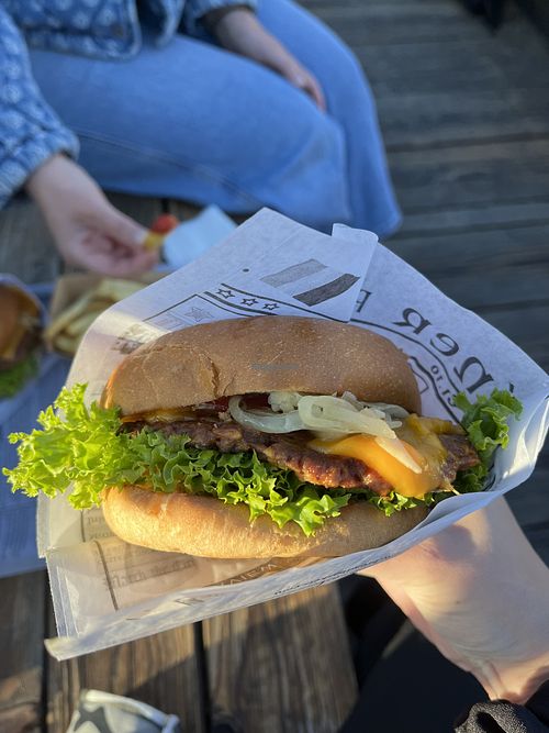 Smashed BBQ Burger   at Dachgarten in Munich