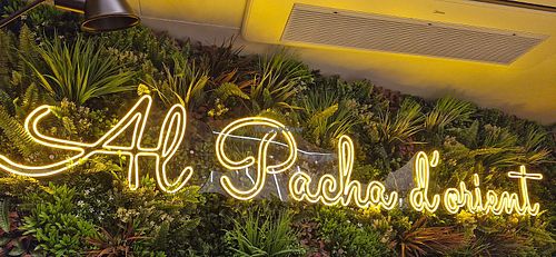 Sign  at Al Pacha D'orient in Algiers