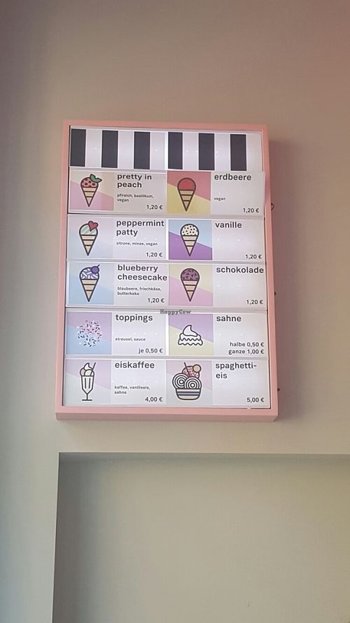 Ice Cream Menu (May 2017) at Dicke Lilli Gutes Kind in Mainz