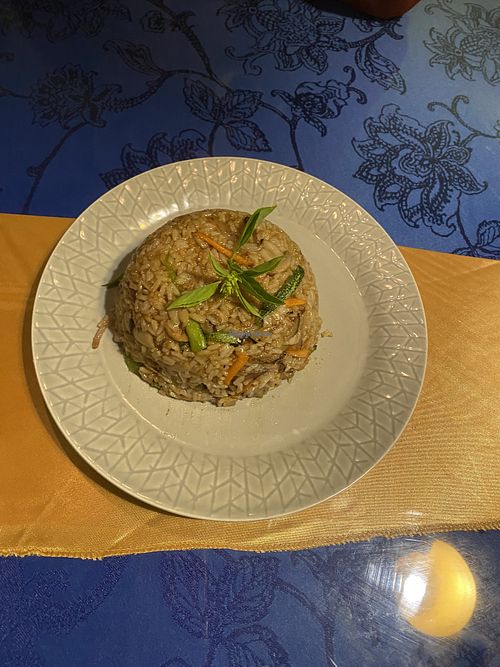 Vegetable fried rice  at BlueMoon in Uyuni