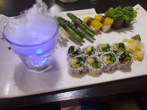 This was the vegetarian sushi combo that's not listed online. It was incredible. at Moya Sushi Asian Cuisine in Orange City