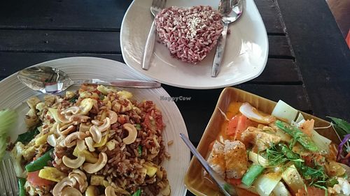 Special Brown Fried rice and Chu Chi curry. at Irie Bar and Restaurant in Koh Lanta