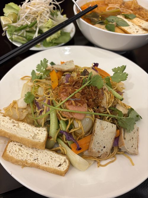 Fried noodles with vegetabless  at Hy Lac Chay in Da Lat