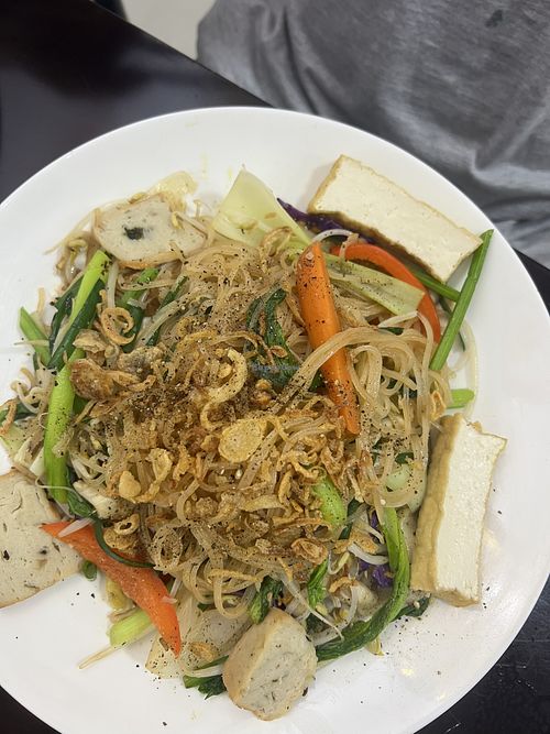 Stir fried glass noodles with vegetabless  at Hy Lac Chay in Da Lat