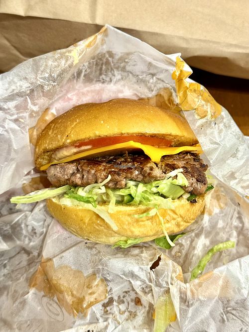 Vegan burger  at Holy Cow in New York City