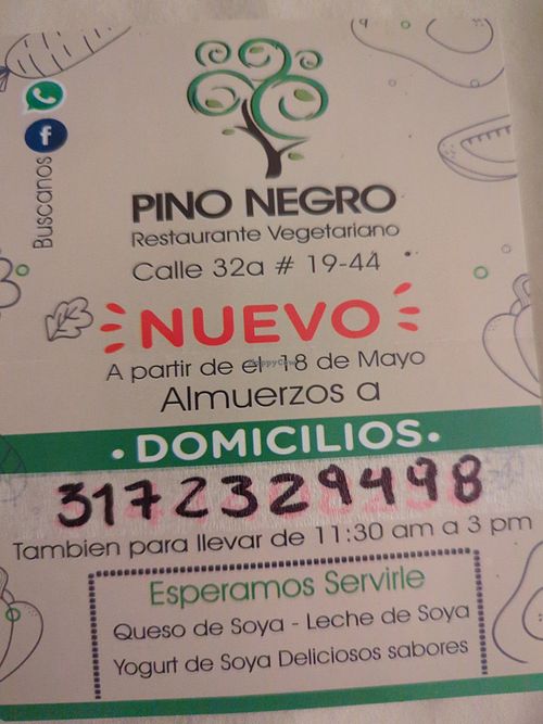 Flyer from October 2025 at Pino Negro in Bogota