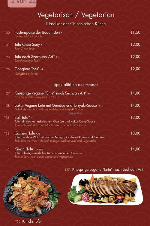 Speisekarte  at Manda Asia Restaurant in Klosterneuburg