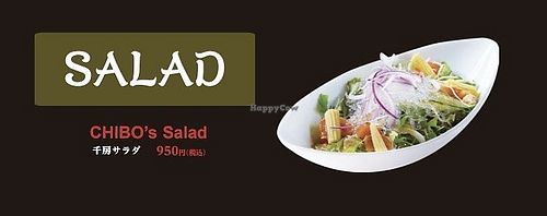 Salad at Chibo Okonomiyaki Restaurant in Osaka