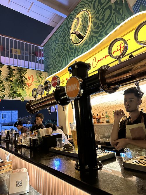 Beer on tap   at Rox in Bangalore