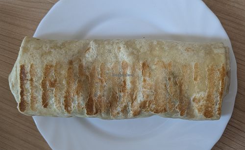 Curried chickpea wrap at The Snug in Mojacar