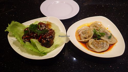 Chilli dumplings and sweet and sour spare ribs at O'bean Organic Soya Store - Tanjong Pagar in Central Singapore